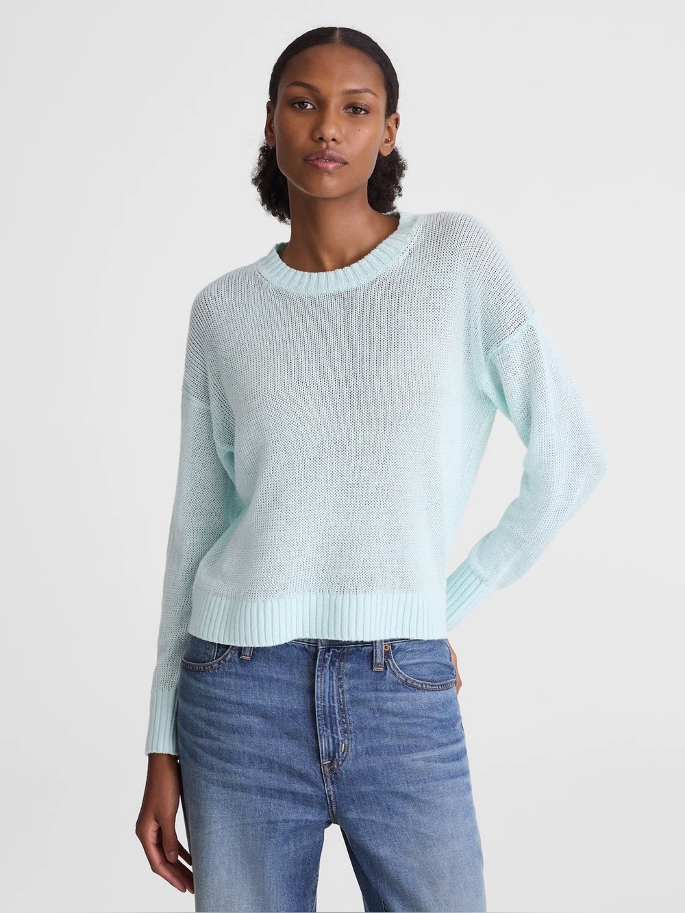 Madewell Linen Drop-Shoulder Sweater